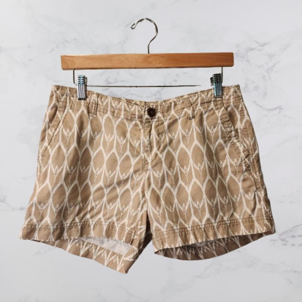 The North Face Tan/White Print Size 4 Long Linen Blend